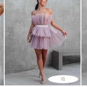 Lavender Tulle Mini Dress